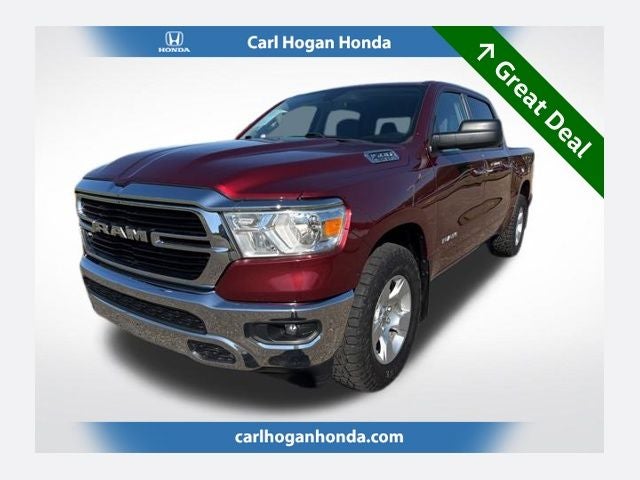 2020 RAM 1500 Big Horn/Lone Star in Red — front three-quarter view