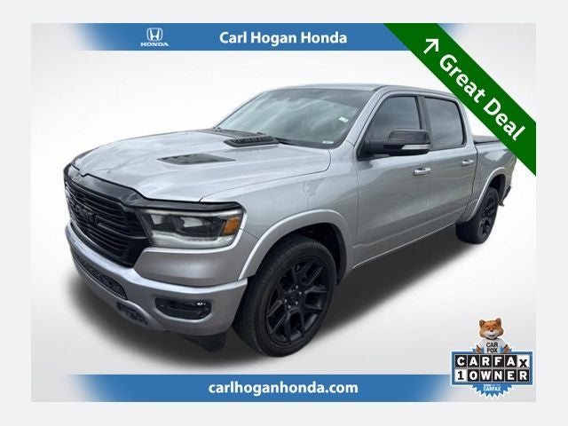 2022 RAM 1500 Laramie in Billet Silver Metallic — front three-quarter view