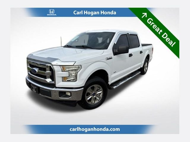 2017 Ford F-150 XLT in Oxford White — front three-quarter view