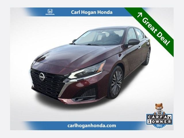 2024 Nissan Altima 2.5 SV in Garnet Pearl — front three-quarter view