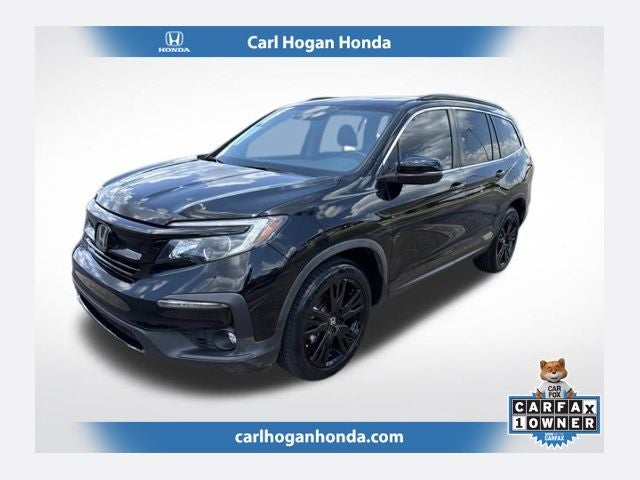 2022 Honda Pilot Special Edition in Crystal Black Pearl — front three-quarter view