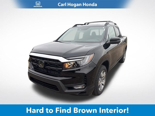 2026 Honda Ridgeline RTL in Crystal Black Pearl — front three-quarter view