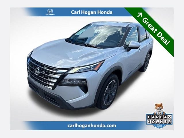 2024 Nissan Rogue SV in Brilliant Silver Metallic — front three-quarter view