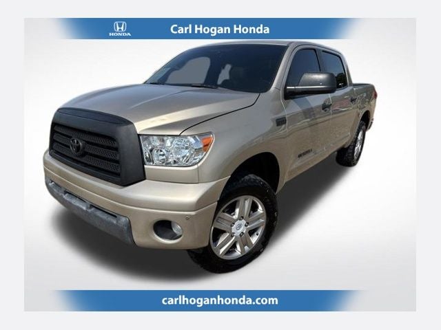 2007 Toyota Tundra Limited CrewMax in Desert Sand Mica — front three-quarter view