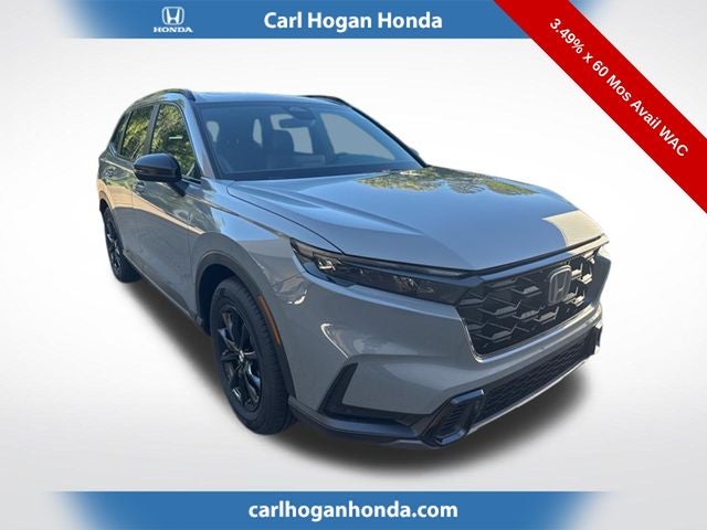 2026 Honda CR-V Hybrid Sport-L in Urban Gray Pearl — front three-quarter view